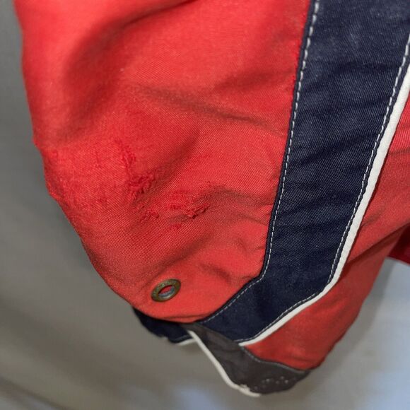 Speedo Swim Trunks Men’s Size 52 Red Blue Drawstring Inseam 9 Abrasions - Picture 3 of 12